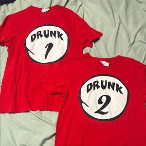 Delta Red Short Sleeve Tees - Drunk 1 and Drunk 2